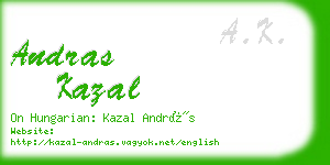 andras kazal business card